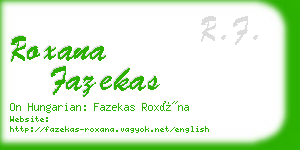 roxana fazekas business card